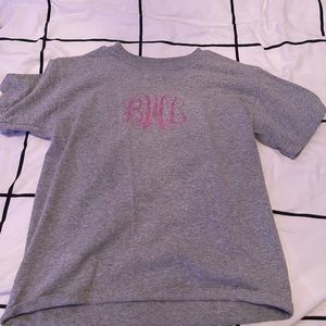 Gray Initial Top